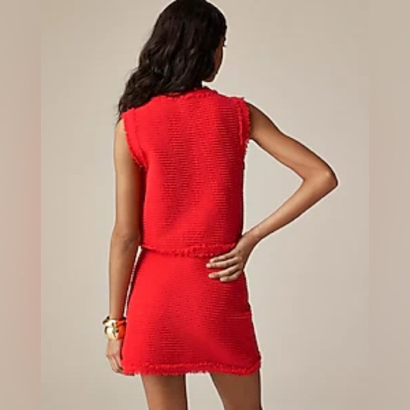 J.Crew set Textured Vest and Skirt In Fine Bouclé boucle size Medium - Picture 7 of 8